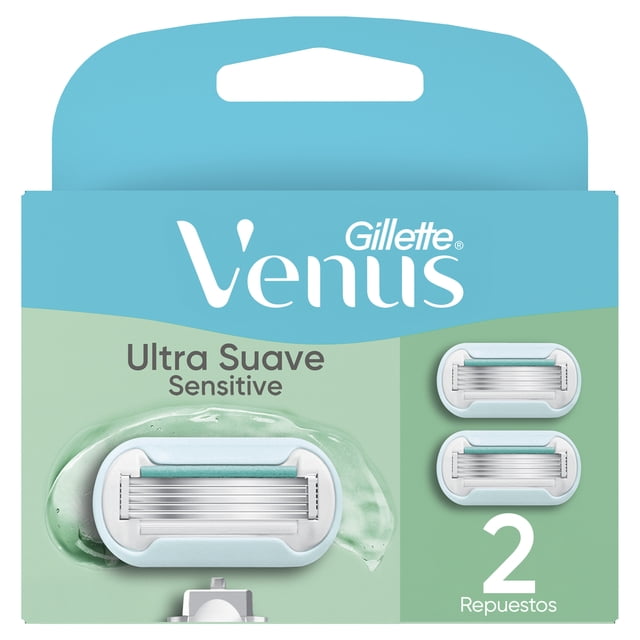 Cartucho Rastrillo Mujer Gillette Venus Ultra Suave Sensitive con Aloe 2 pzas