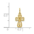 thumbnail image 3 of FB Jewels 14K Yellow Gold Diamond-cut Polished Small Cross Pendant, 3 of 4