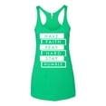 thumbnail image 2 of Wild Bobby Have Faith Pray Hard Stay Humble Inspirational/Christian Women Tri-Blend Racerback Tank Top, Envy, Large, 2 of 6