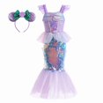 thumbnail image 1 of Vestido de princesa con encanto de La Sirenita, disfraces de Cosplay para niños y niñas, vestido de escenario de fiesta de cumpleaños de sirena, ropa de Halloween Fivean unisex, 1 of 2