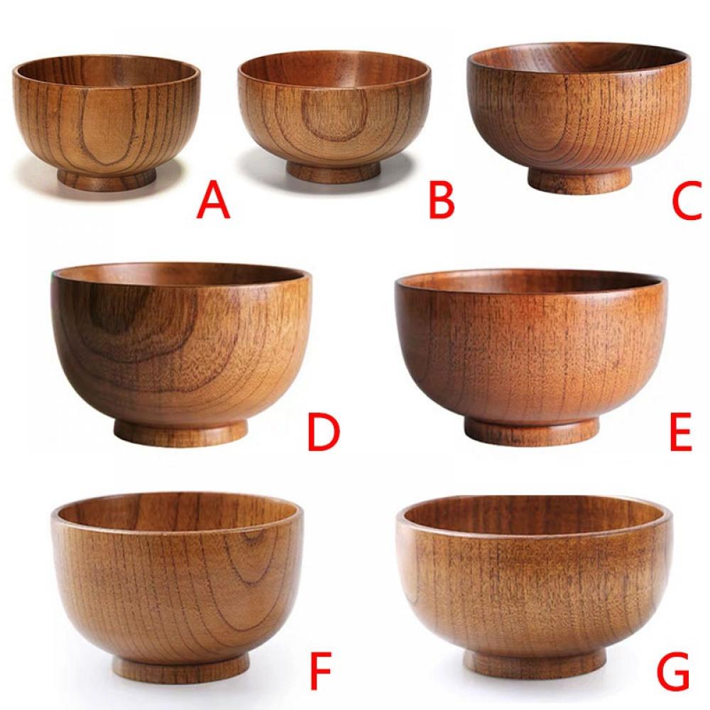 Forzero Sanchuang Bowl Household Japanese Tableware Creative Anti-Scalding Soup Bowl Chinese Wooden Bowl Round Noodle Bowl Ordinary Bowl 11.5*6.8Cm - image 2 of 4