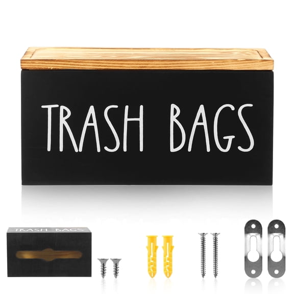 Hvxrjkn Wall-Mounted Trash Bag Dispenser - Space-Saving Kitchen Organizer, Keeps Bags Neat, Tidy & Dispenses Smoothly