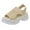 Beige, variant on Anuirheih Fashion Women's Breathable Sandals Casual Sponge Cake Bottom Fish Mouth Sandals Sandals Women (Beige)