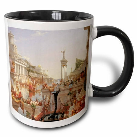 Empire Coffee 3dRose The Course of Empire, The Consummation of Empire by Thomas Cole American Artist - Two Tone Black Mug, 11-ounce ()