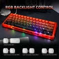 thumbnail image 5 of 61 Keys Mechanical Keyboard, 60% Layout, Hollow Shell in 6 Colors, RGB Backlit, Full N-Key Rollover, Hot-Swappable Linear Red Switch, Backlit PBT Keycaps, 5 of 9
