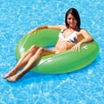 thumbnail image 2 of Swim Central 47" Inflatable 1-Person Swimming Pool Inner Tube with Perimeter Rope - Lime Green, 2 of 2
