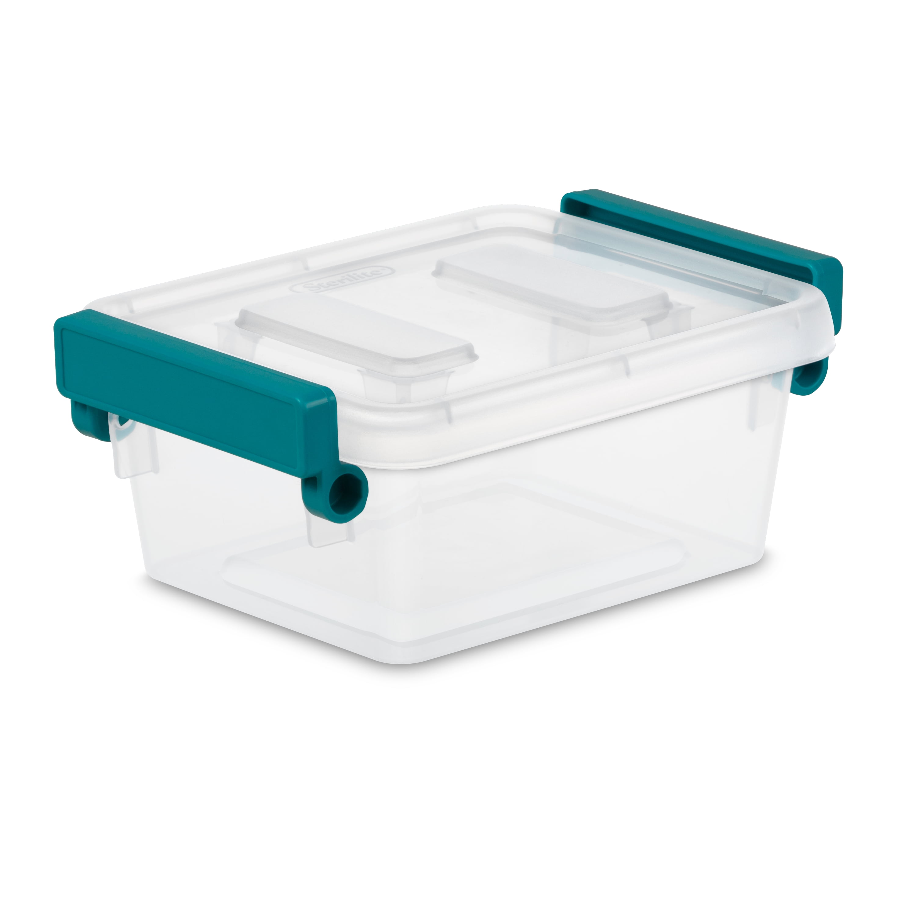 Sterilite 1.2 Quart Teal Sachet Modular Latch Box, 2 Piece