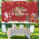thumbnail image 4 of Banner de fondo navideño, decoración de escena de tela de poliéster 100D, 4 of 5