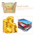 thumbnail image 2 of Small Wallet Small Clutch Fish Scale Pattern Zipper Clutch Pu Leather Ladies Wallet, 2 of 9