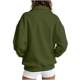 thumbnail image 5 of Perfectbot Women's Stand Collar Zip Up Sweatshirt, Oversized Long Sleeve Fall Winter Pullover with Pockets, 5 of 8