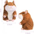 thumbnail image 5 of Artrylin Talking Hamster Plush Toy Repeats What You Say Interactive Toys Electronic Hamster Toy Repeats Your Voice Unique Gift Toys for 1 2 3 4 Year Old Boys Girls, 5 of 10