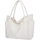 thumbnail image 1 of LHSHID Canvas Shoulder Bag for Women Reusable Grocery Shopping Bag Extra Large Cotton Beach Tote Bag Lightweight Work Handbag, 1 of 7