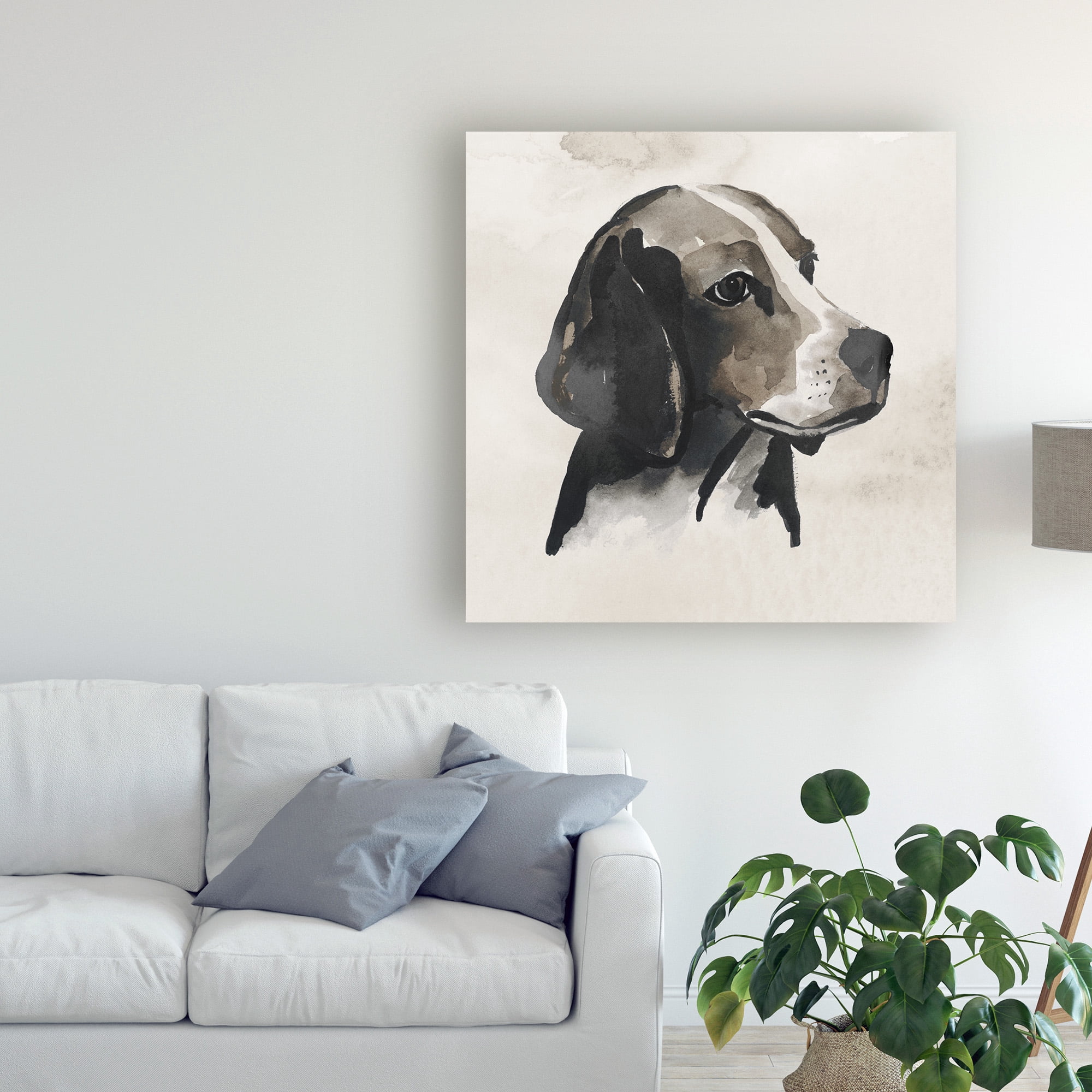 Trademark Fine Art 'Inked Dogs II' Canvas Art by Grace Popp