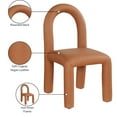 thumbnail image 2 of Meridian Furniture Amari Cognac Vegan Leather Dining Chair, Set of 2, 2 of 9