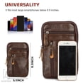 thumbnail image 4 of Gustave Men Leather Fashion Phone Pouch Belt Bag Shoulder Crossbody Bag Waist Pack Handbag Small Cell Phone Purse, 4 of 12