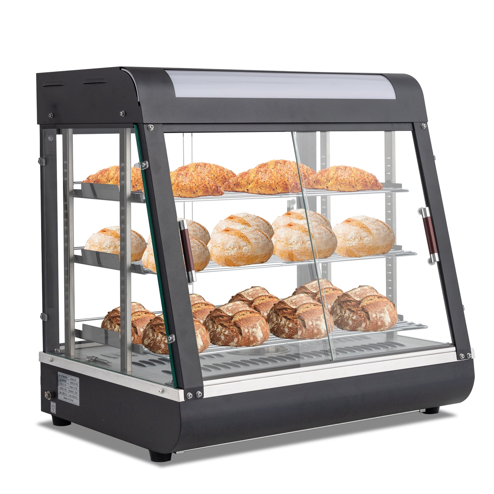 35-Inch Commercial Food Warmer Cabinet - Countertop Pizza Pastry Warmer With LED Light, 1500W - View #4