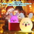 thumbnail image 4 of Silicone Nursery Lamp, Tap Control Comfortable 1200mAh Safe Compact Cute Night Light Cartoon  for Bedside, 4 of 8