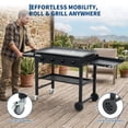 thumbnail image 5 of 36" 4-Burner Propane Gas Flat Top Grill, 60,000 BTU Outdoor Griddle with Foldable Shelves & Wheels, Portable BBQ Griddle for Camping & Outdoor Cooking, 5 of 8