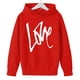 thumbnail image 4 of Sudadera con capucha y estampado de corazón de San Valentín, sudadera de manga larga para niños y niñas, chaqueta para niñas de talla mediana y grande., 4 of 7