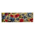thumbnail image 3 of Fab Habitat Non Slip Doormat - Durable, Thin - Natural Coir & Rubber - Entryway, Double Door, Porch, Patio - Watercolor Floral Multicolor (18" x 60" Non-Slip), 3 of 9
