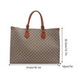 thumbnail image 2 of HUISZJ Retro Shoulder Bag, Large PU Leather Capacity Khaki Handbag, Vintage Shoulder Bag for Travel Commute Work (C), 2 of 7