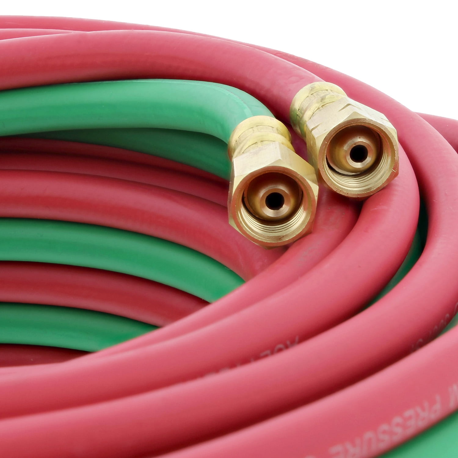 Acetylene and Oxygen Hoses 25 and 1/4 Fittings Kink Proof Gas Hoses Heavy Duty 300psi 