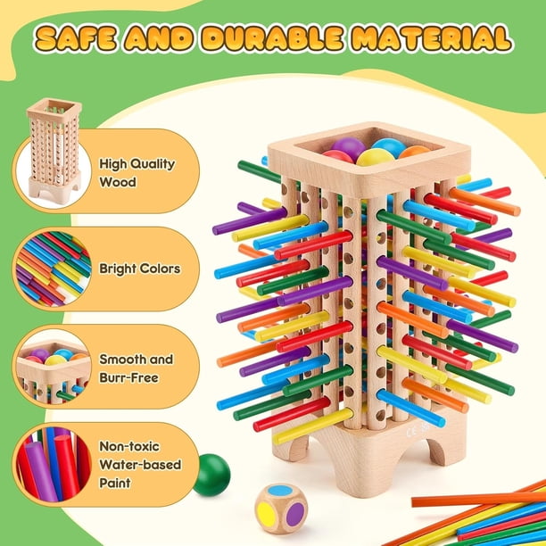 EGNMCR Outils&Amélioration de la Maison Jeu Jeu de Société en Bois Bâtons en Bois Colorés Jeu de dés Mathématiques Jouets Éducatifs pour 3 4 5 6 Ans Jouets de Motricité Fine Jouet EGNMCR Outils&Amélioration de la Maison Jeu Jeu de Société en Bois Bâtons en Bois Colorés Jeu de dés Mathématiques Jouets Éducatifs pour 3 4 5 6 Ans Jouets de Motricité Fine Jouet