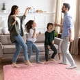 thumbnail image 2 of Lochas Soft Fluffy Area Rug Modern Shaggy Rugs for Bedroom Kids Room Nursery Floor Carpets, 2'x 3',Pink, 2 of 7