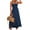 Navy Blue, variant on Sherrylily Women Sleeveless Strapless Wide Leg Jumpsuits Summer Casual Loose Smocked Chiffon Jumpsuit Rompers with Pockets