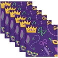 thumbnail image 6 of Dreamtimes Mardi Gras Cloth Napkins Set of 4, Oversized Washable Reusable Polyester Dinner Table Napkins for Family, Restaurant, Party Decor, 20"x 20", 6 of 7