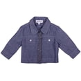 thumbnail image 2 of Baby Boosh Little Girls Cropped Chambray Jeans Jacket 3T Blue, 2 of 2