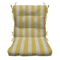 thumbnail image 1 of RSH Décor Indoor Outdoor Tufted High Back Chair Cushion, Yellow White Stripe, 1 of 5