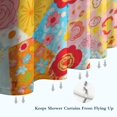 thumbnail image 6 of Pioneer Flower Floral Print Pattern Shower Curtain 84"x72", Bathroom Decorative Shower Curtain Set with 12 Hooks, Waterproof Washable, 6 of 6