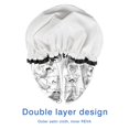 thumbnail image 4 of Shower Caps,Cute Halloween Ghosts Pattern Waterproof Shower Cap for Women 4 Pieces,Double Reusable Hair Cover for Shower PEVA Elastic Stretch Hem, 4 of 7