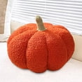 thumbnail image 2 of Almohadas de calabaza de Halloween, lindo cojín en forma de 3D, decoración del hogar de Halloween, juguetes de peluche, almohada rellena para sala de Rojo, 2 of 8