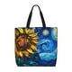 thumbnail image 1 of Balery Sunflower Starry Night Vibes Bolsa de Mano para Mujeres con Cremallera, Bolsa de Gimnasio con Compartimentos, Bolsa para Laptop, Bolsa para Trabajo, 1 of 7