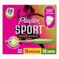 thumbnail image 1 of Tampones Playtex Sport Odor Shield sin fragancia 32 unidades, 1 of 9