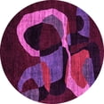 thumbnail image 1 of Ahgly Company Indoor Round Oriental Pink Modern Area Rugs, 7' Round, 1 of 4