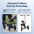 thumbnail image 6 of KneeRover ALL TERRAIN FUSION - 4 Wheel Knee Scooter, Heavy Duty, for Surgery Recovery and Injuries, Platinum Gray, 6 of 6