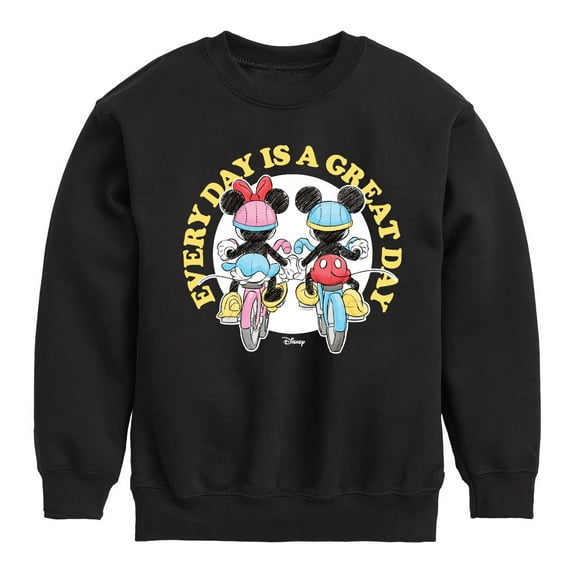 Mickey & Friends - Every Day Is A Great Day - Toddler And Youth Crewneck Fleece Sweatshirt