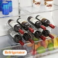 thumbnail image 2 of Lifewit Plastic Stackable Wine Rack for Refrigerator, Cabinet, Countertop,Wine Bottle Holder, Water Bottle Organizer for Fridge, Pantry, Hold 4 Bottles, 2 of 9