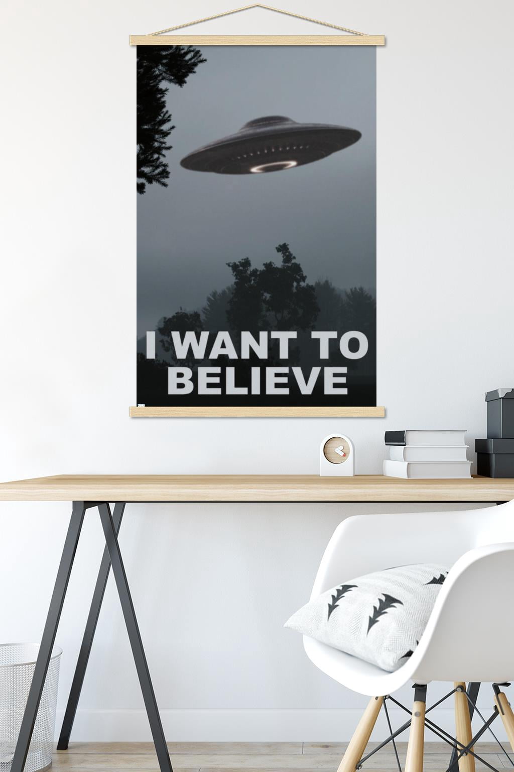 I Want To Believe Wall Poster with Magnetic Frame, 22.375" x 34"