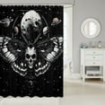 thumbnail image 2 of Death Moth Shower Curtain Boho Exotic Themed Bath Curtain for Adult Gothic Style Bathroom Decor Galaxy Starry Sky Waterproof Curtain Farm Moth Decor Shower Curtain,72" W x 84" L, 2 of 5