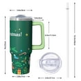 thumbnail image 2 of 30oz Holiday Tumbler with Handle and Straw, Reindeer Stainless Steel Insulated Cup Gifts for Women Men, 2 of 5