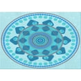 thumbnail image 1 of Ahgly Company Machine Washable Indoor Rectangle Transitional Blue Area Rugs, 7' x 9', 1 of 7