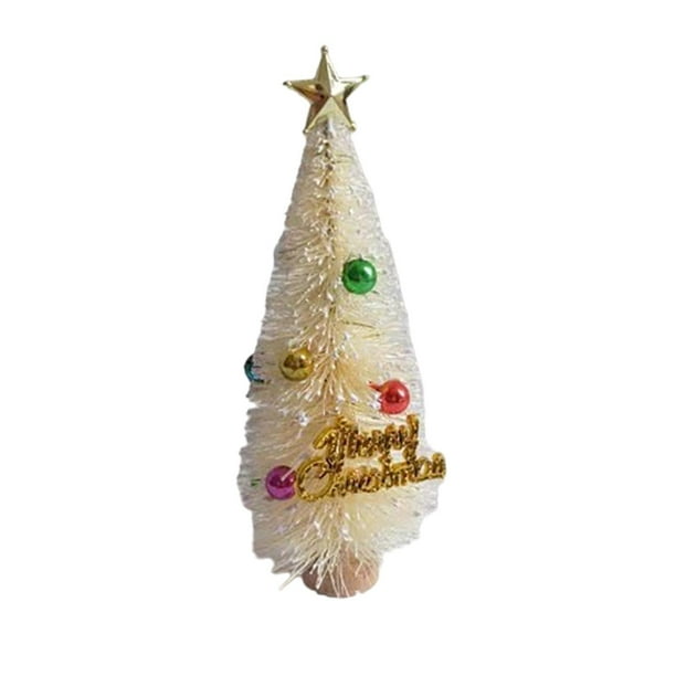 Mini árbol de Navidad Árbol de Navidad en miniatura Decoración navideña Artificial Beige 125 cm