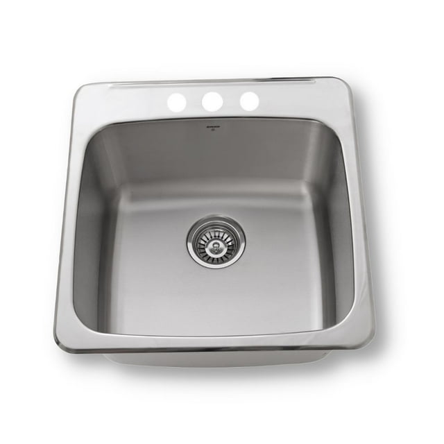 ONEX® Bol Simple à Encastrer 20"X20 Pouces - Évier en Acier Inoxydable 10"d OD2020-10