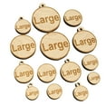 thumbnail image 1 of Large Size Tag Wood Mini Charms Shapes DIY Craft Jewelry - No Hole - 25mm (7pcs), 1 of 7