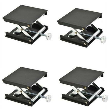4X Adjustment Laser Level Lifting Platform Bracket Laser Leveling Lift Stand Bracket BaseLeveling Machine Lift Stand,4 x scissor lift table,Black