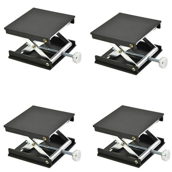 4X Adjustment Laser Level Lifting Platform Bracket Laser Leveling Lift Stand Bracket BaseLeveling Machine Lift Stand,4 x scissor lift table,Black